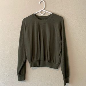 A long sleeve warm crop top.
